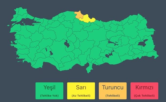 AFAD uyarıda bulundu; Sinop’ta kuvvetli sağanak bekleniyor