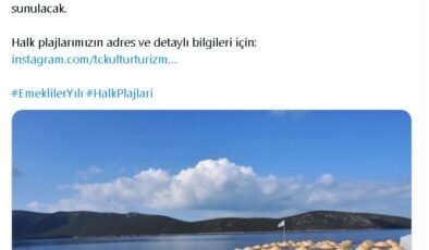 Emeklilere, halk plajlarındaki şezlong ve şemsiye ücretsiz