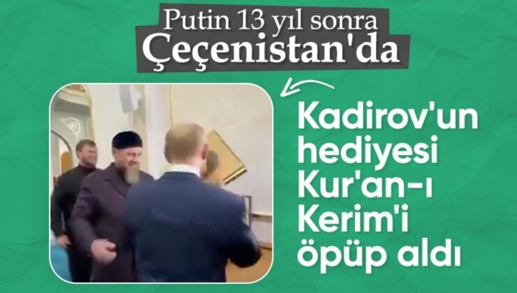 Putin, kendisine hediye edilen Kuran-ı Kerim’i öptü