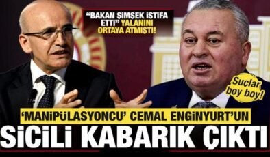 Şimşek istifa etti yalanını ortaya atmıştı! Cemal Enginyurt’un sicili kabarık çıktı