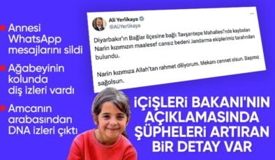 Ali Yerlikaya’nın Narin Güran paylaşımındaki dikkat çeken detay!