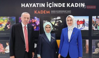 Cumhurbaşkanı Erdoğan ve eşi Emine Erdoğan, New York’ta KADEM’in fotoğraf sergisini gezdi