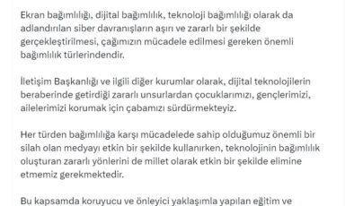 İletişim Başkanı Altun: Teknolojinin bağımlılık oluşturan zararlı yönlerini elimine etmeliyiz