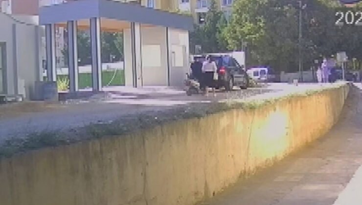 İstanbul- Kartal’da yolda yürüyen kadına çarpan motosikletli kaçtı; kaza kamerada