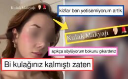 Sebebi Neydi ki? Kulağına Makyaj Yaparak Kozmetik Sektörüne Çağ Atlatan Kadına Yorumlar Gecikmedi