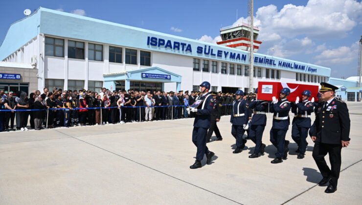 Şehit Büyükçaylı’nın cenazesi, memleketi Isparta’ya getirildi