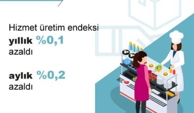 TÜİK: Hizmet üretimi yıllık yüzde 0,1 arttı