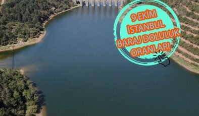 BARAJ DOLULUK ORANLARI – İstanbul baraj doluluk oranı İSKİ 9 Ekim rakamları