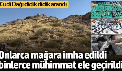 Cudi Dağı didik didik arandı. Onlarca mağara imha edildi