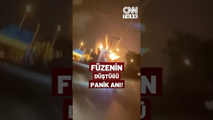 İran’ın Attığı Füzenin İsrail’e Düşme Anı Araç İçinden Böyle Görüntülendi!