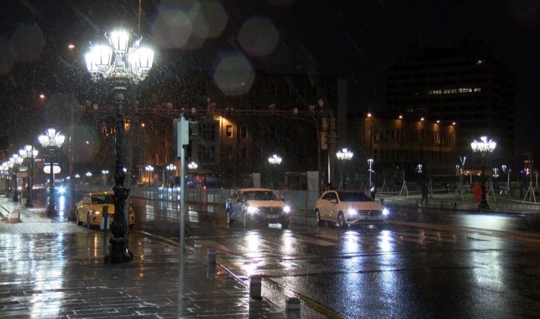 Samet ÖKSÜZ/ANKARA, – ANKARA’da kar yağışı etkili olurken, kentin bazı