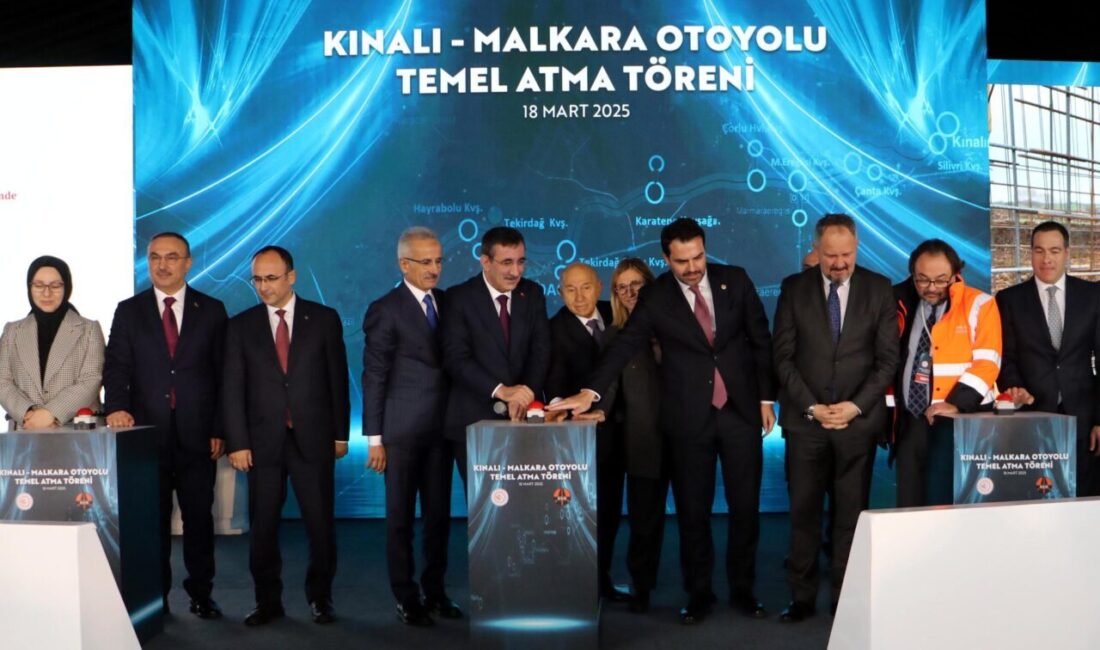 Mehmet YİRUN-Abdullah YALÇIN-Şafak TAŞOYAR/TEKİRDAĞ, – TEKİRDAĞ’da Kınalı-Malkara Otoyolu’nun temeli, Cumhurbaşkanı