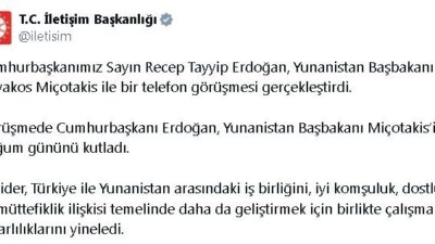 ANKARA, – CUMHURBAŞKANI Recep Tayyip Erdoğan, Yunanistan Başbakanı Kiryakos Miçotakis
