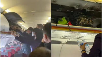 HONG KONG, – ÇİN’in Hangzhou şehrinden Hong Kong’a giden uçakta