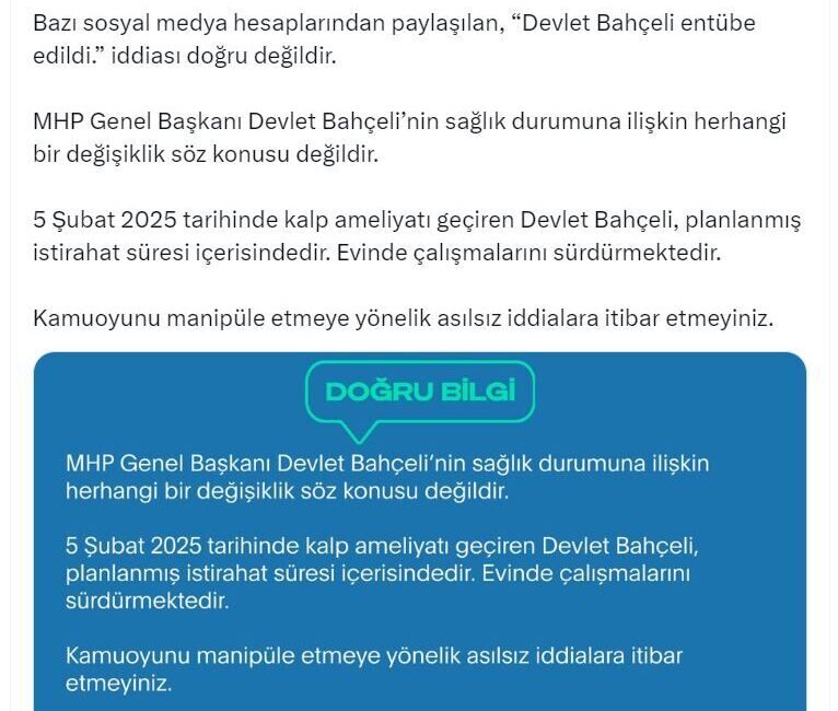 ANKARA, – İLETİŞİM Başkanlığı Dezenformasyonla Mücadele Merkezi (DMM), bazı sosyal
