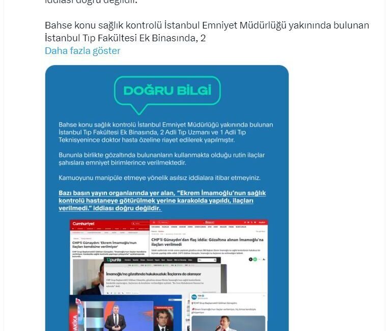 ANKARA, – İLETİŞİM Başkanlığı Dezenformasyonla Mücadele Merkezi (DMM), gözaltına alınan