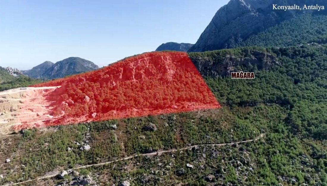 Mehmet ÇINAR/ANTALYA, – ANTALYA’nın Boğaçayı Havzası’ndaki bir kalker ocağının, genişleme