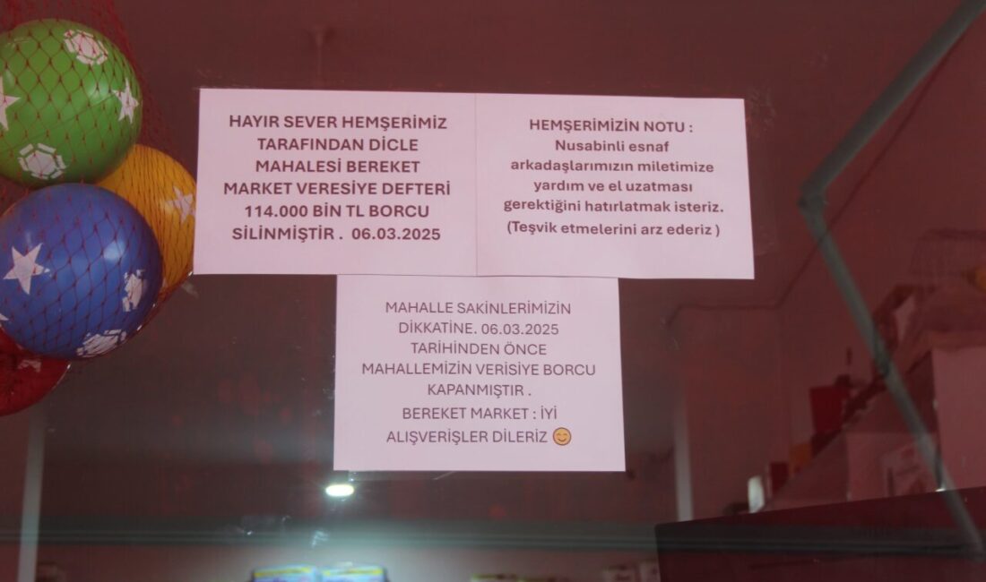 Ahmet AKKUŞ/NUSAYBİN (Mardin), – MARDİN’in Nusaybin ilçesinde bir hayırsever, mahalledeki