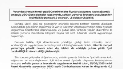 ANKARA, – TİCARET Bakanlığı, vatandaşların temel gıda ürünlerine makul fiyatlarla