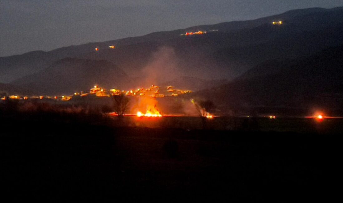Bünyamin KARACAN/TOSYA (Kastamonu), – KASTAMONU’nun Tosya ilçesinde tarım alanında başlayan