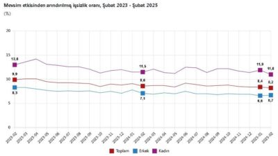 Caner ÜNVER/ANKARA, -TÜRKİYE İstatistik Kurumu (TÜİK), işsizlik oranının şubat ayında