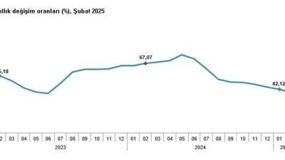 ANKARA, – TÜRKİYE İstatistik Kurumu (TÜİK), şubat ayında tüketici enflasyonunun