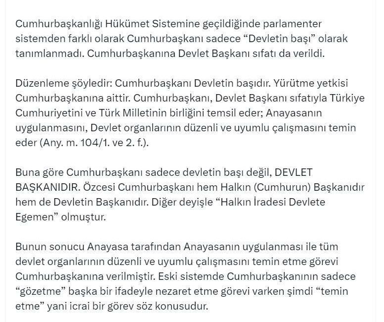 ANKARA, – CUMHURBAŞKANI Başdanışmanı Mehmet Uçum, “Cumhurbaşkanına saygı gösterilmesi: Birincisi