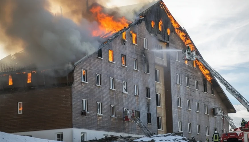 Bolu’nun Kartalkaya bölgesinde 21 Ocak gecesi Grand Kartal Otel’de çıkan