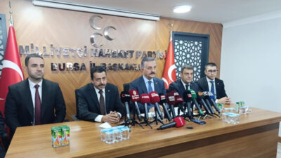 MHP Genel Sekreteri İsmet Büyükataman, Bursa’da basınla buluşarak Terörsüz Türkiye