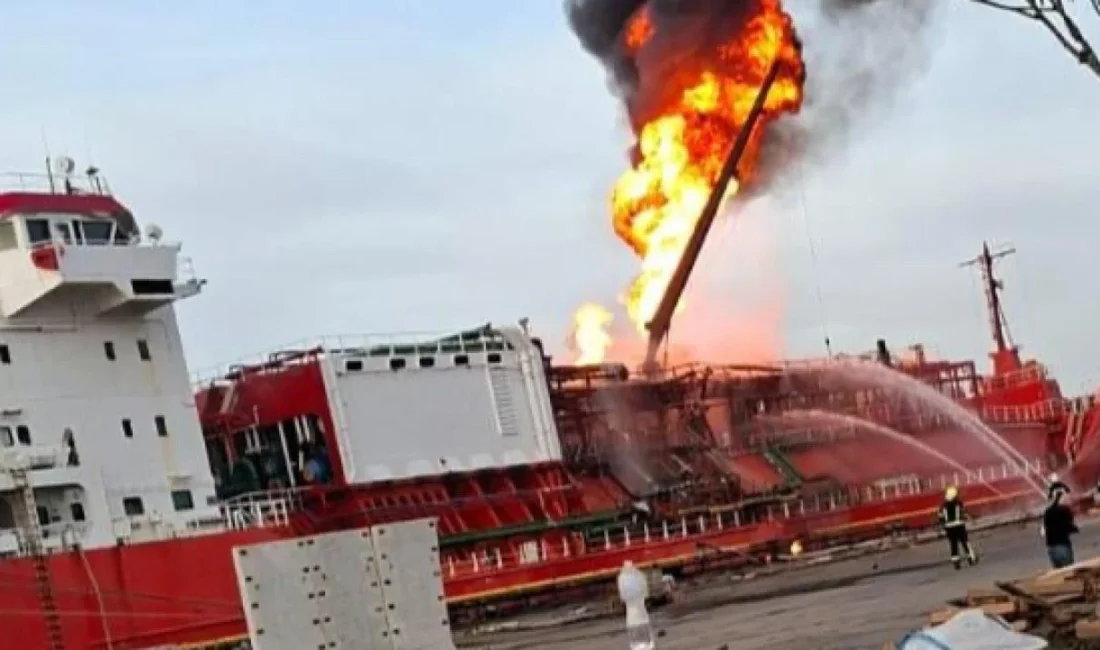 Ukrayna’nın Odesa bölgesindeki İzmail Limanı’nda bu akşam saatlerinde meydana gelen