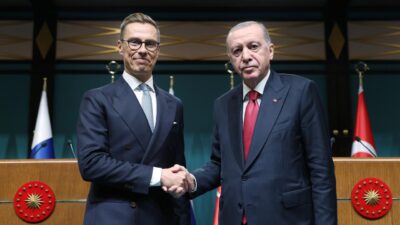 Cumhurbaşkanı Recep Tayyip Erdoğan, Finlandiya Cumhurbaşkanı Alexander Stubb ile bir