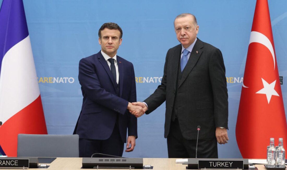 Cumhurbaşkanı Recep Tayyip Erdoğan, Fransa Cumhurbaşkanı Emmanuel Macron ile karşı