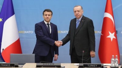 Cumhurbaşkanı Recep Tayyip Erdoğan, Fransa Cumhurbaşkanı Emmanuel Macron ile karşı