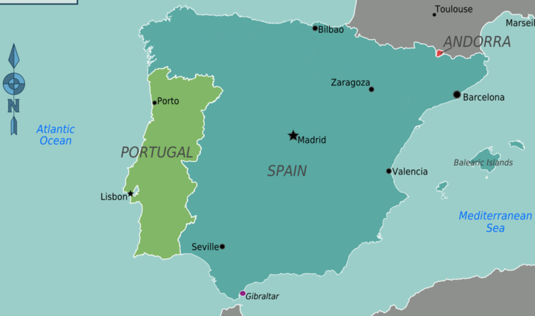 Yeni jeodinamik veriler, İspanya ve Portekiz’i kapsayan İberya Yarımadası’nın kıtasal