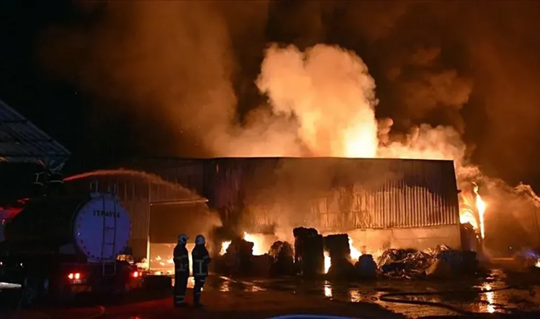 Adana’da dipçik, parke, panel üretimi yapan bir fabrikada yangın çıktı.