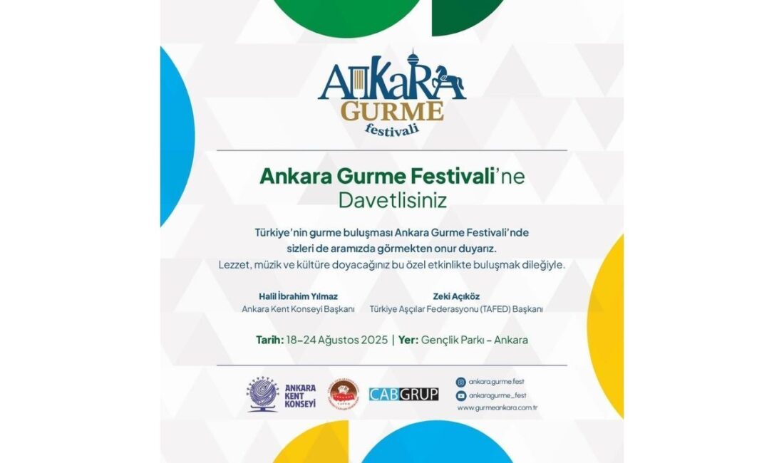 Ankara’da ilk kez düzenlenecek olan Ankara Gurme Festivali, Türkiye’nin dört