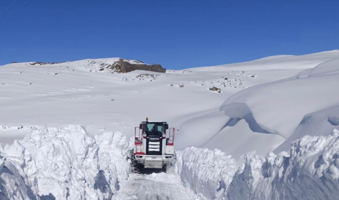 Şırnak’ın Beytüşşebap ilçesinde etkili olan kar yağışı nedeniyle yüksek kesimlerde