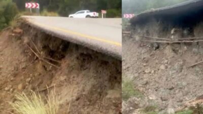 Aşırı yağışların ardından Antalya’nın Kemer ilçesine bağlı Çıralı’da meydana gelen