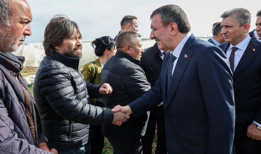 Cumhurbaşkanı Yardımcısı Cevdet Yılmaz Antalya Aksu’daki afet bölgesinde incelemelerde bulundu.