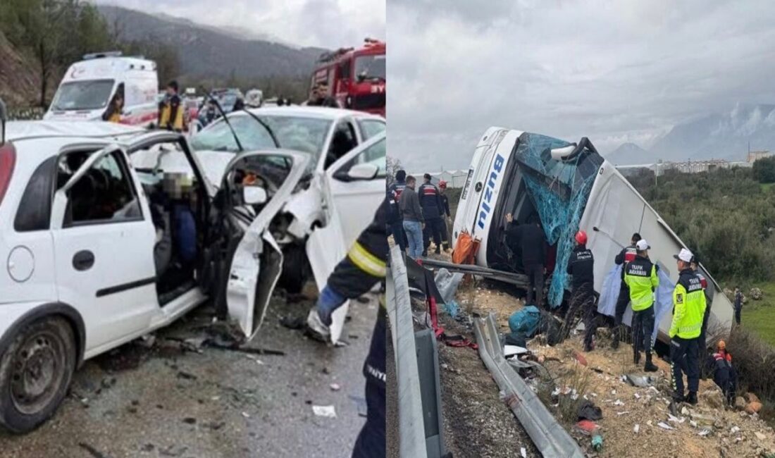 Batı Akdeniz’de meydana gelen iki ayrı trafik kazasında 16 kişi