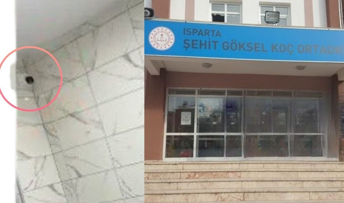 Isparta’daki bir ortaokulda öğrenci tuvaletlerine güvenlik kamerası yerleştirildiği iddiası üzerine