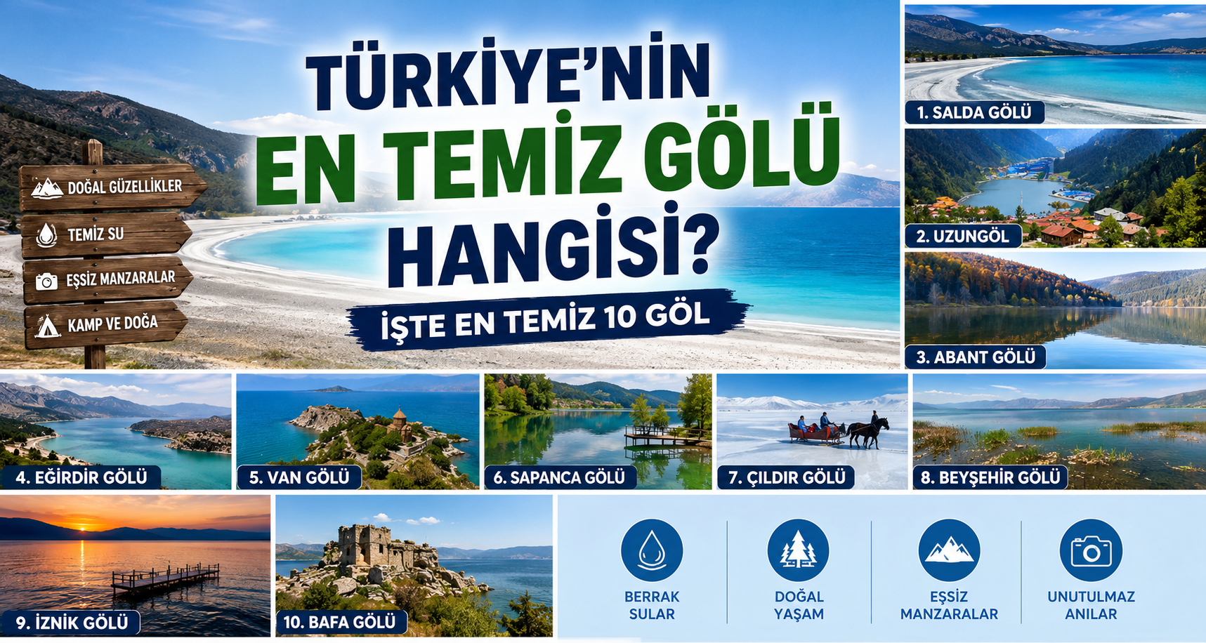 Türkiye’nin En Temiz 10 Gölü ve Doğal Güzellikleri
