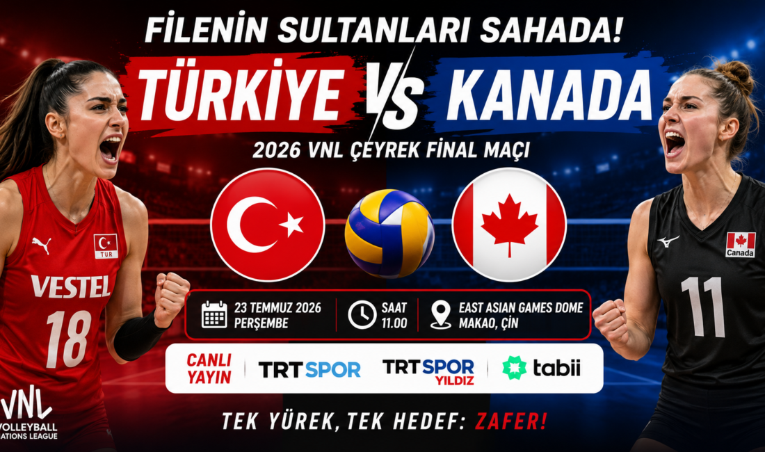 Türkiye – Kanada Voleybol Maçı Hangi Kanalda? Filenin Sultanları Çeyrek