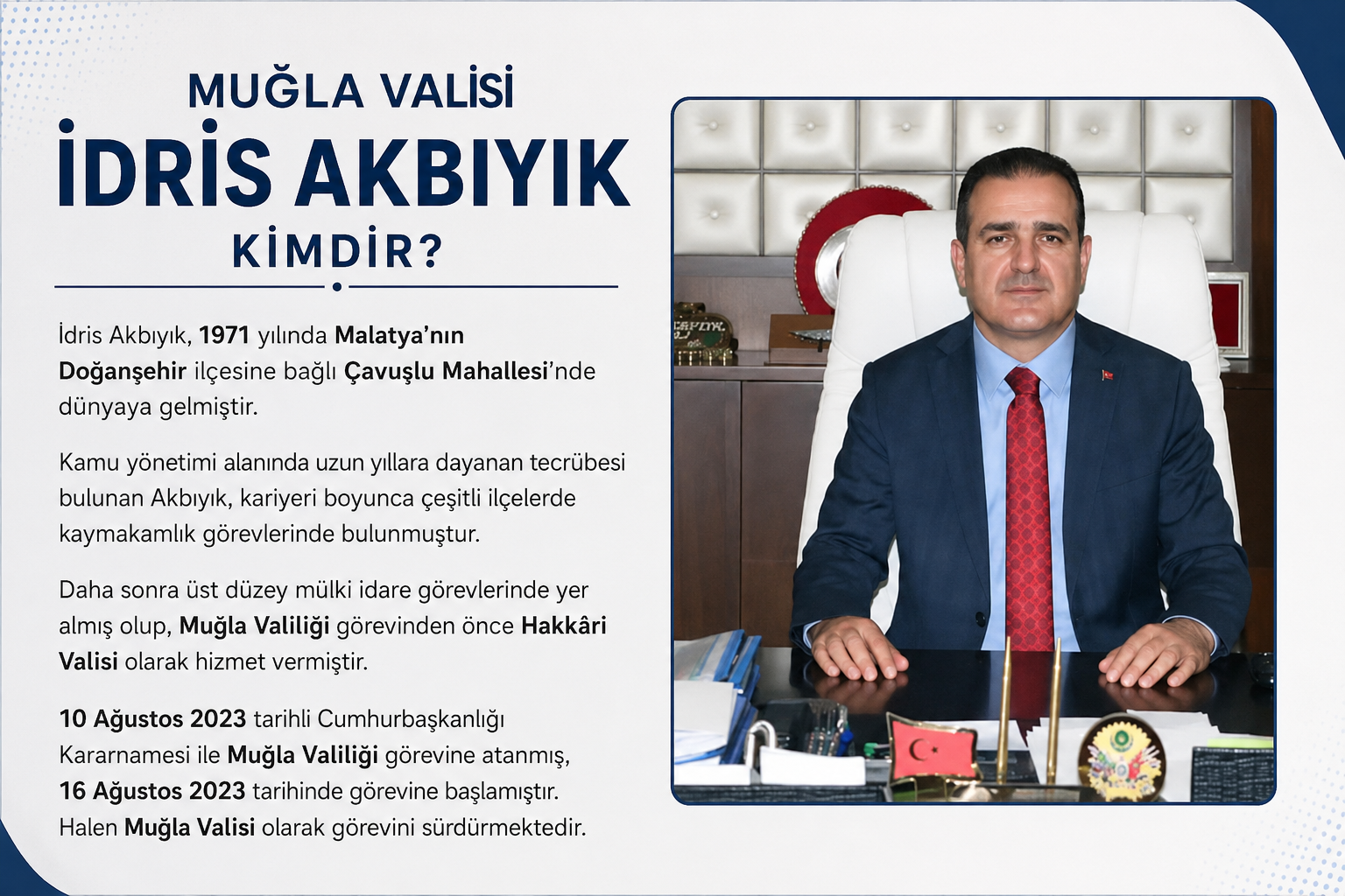 Muğla Valisi İdris Akbıyık