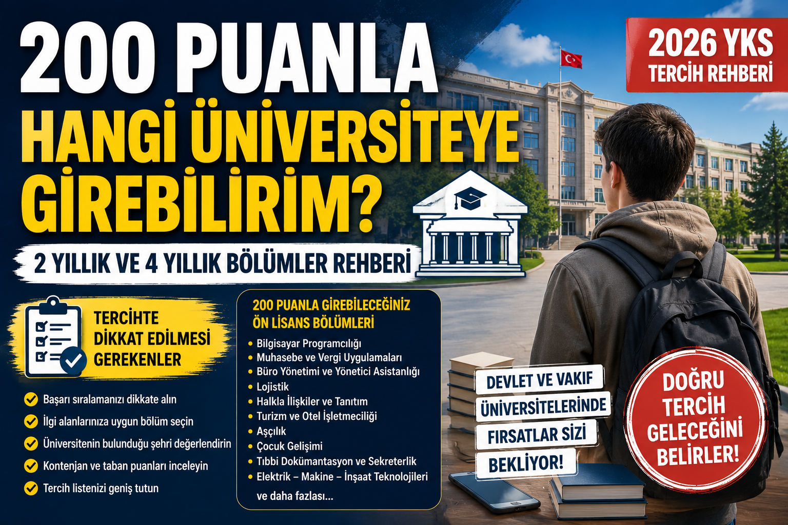 200 Puanla Hangi Üniversiteye Girebilirim 2026? İşte Tercih Yapabilecek Adaylar
