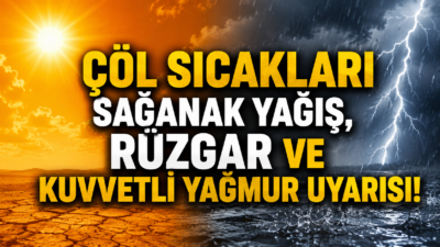 Çöl Sıcakları Türkiye’yi Etkisi Altına Alıyor! Sağanak Yağmur ve Kuvvetli