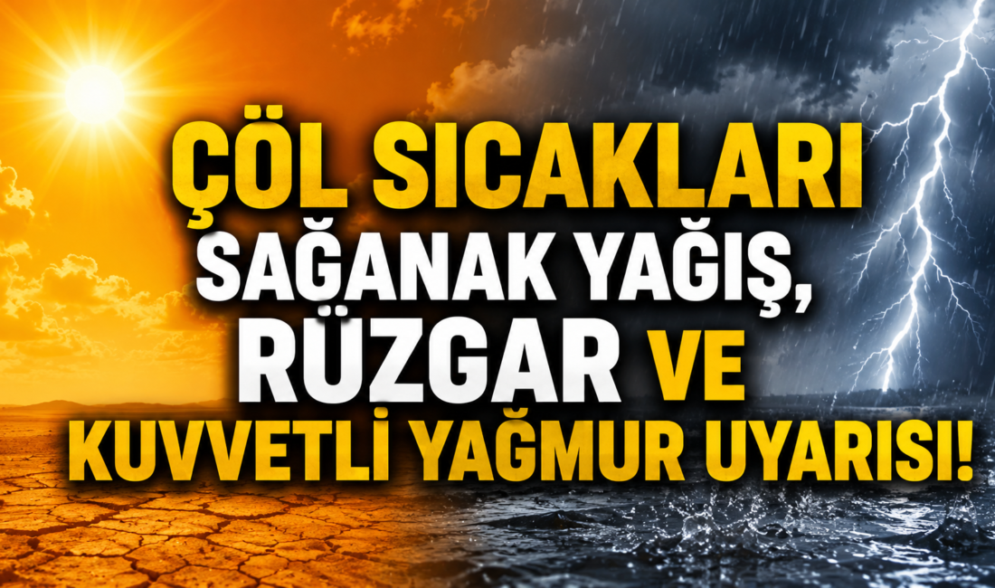 Çöl Sıcakları Türkiye’yi Etkisi Altına Alıyor! Sağanak Yağmur ve Kuvvetli