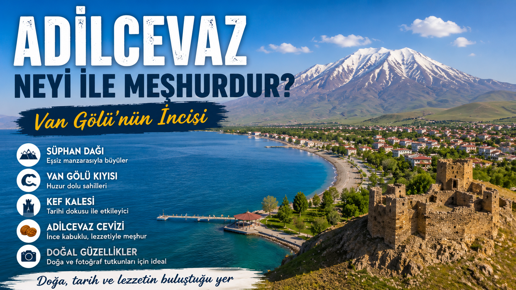 Adilcevaz neyi ile meşhurdur? Van Gölü, Süphan Dağı ve Adilcevaz cevizi