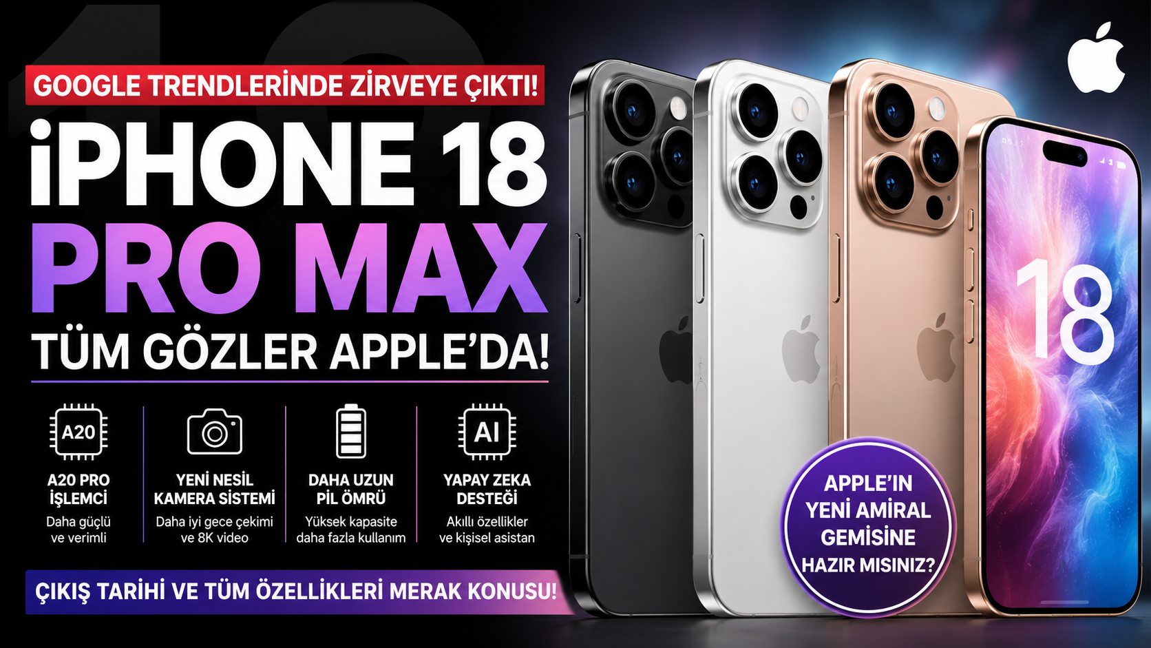 İphone 18 Pro Max İphone 18 Pro Sızdırıldı Teknoloji dünyasının