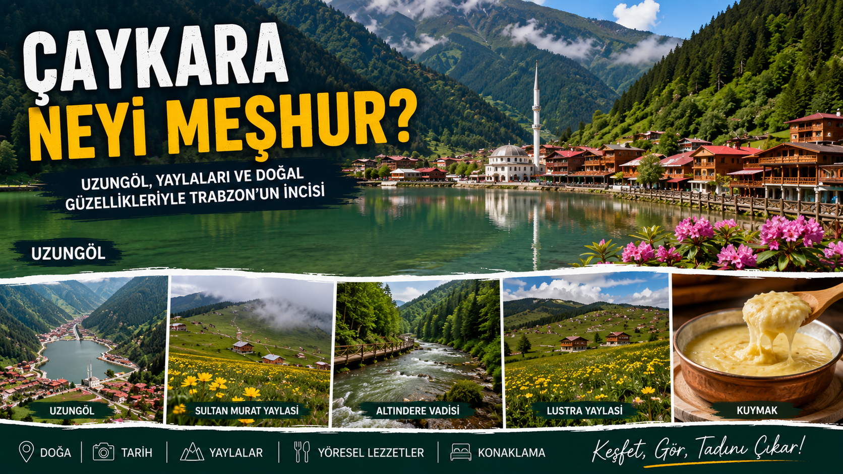 Çaykara Neyi Meşhur? Uzungöl, Gezilecek Yerler ve Gezi Rehberi Çaykara